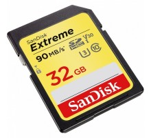 Карта памяти SanDisk Extreme SDHC 32GB Class10 UHS-I V30 (U3) 90/40MB/s