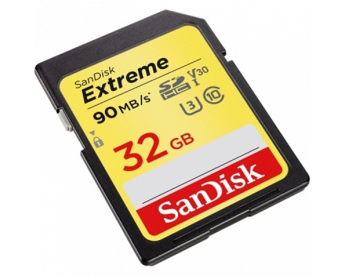 Карта памяти SanDisk Extreme SDHC 32GB Class10 UHS-I V30 (U3) 90/40MB/s