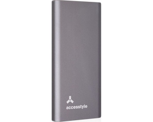 Внешний аккумулятор Accesstyle Charcoal 10MPQ , 10000 мА·ч, 2 подкл. устройства, серый