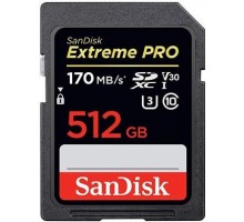 Карта памяти SanDisk Extreme Pro SDXC 512GB Class 10 V30 UHS-I (U3) 170MB/s