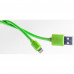 Кабель для смартфонов Xiaomi, Prolike USB - 8 pin нейлоновая оплетка, 1,2 м, зеленый