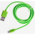 Кабель для смартфонов Xiaomi, Prolike USB - 8 pin нейлоновая оплетка, 1,2 м, зеленый