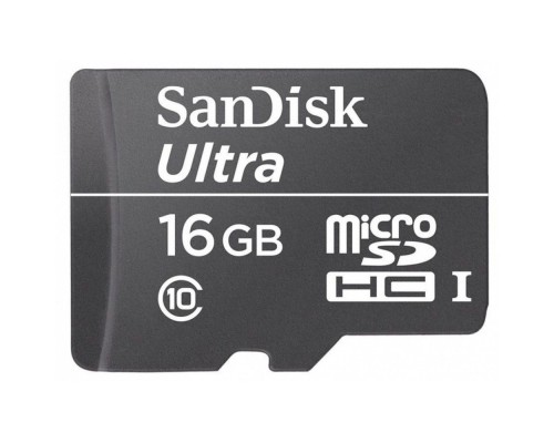 Карта памяти SanDisk Ultra microSDHC 16GB Class 10 UHS-I (80MB/s) без адаптера
