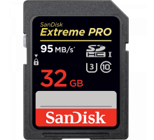 Карта памяти SanDisk Extreme Pro SDHC 32GB Class10 UHS-I V30 (U3) 95MB/s