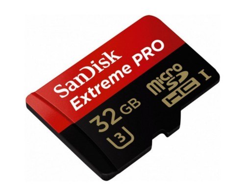 Карта памяти SanDisk Extreme Pro microSDHC 32GB Class 10 UHS-I U3 (100MB/s) + ADP