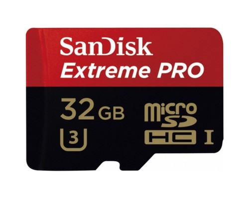 Карта памяти SanDisk Extreme Pro microSDHC 32GB Class 10 UHS-I U3 (100MB/s) + ADP