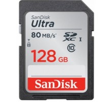 Карта памяти SanDisk Ultra SDXC 128GB Class 10 UHS-I (80MB/s)