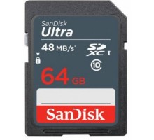 Карта памяти Sandisk Ultra SDXC 64Gb Class 10 UHS-I 48MB/s