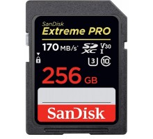 Карта памяти Sandisk Extreme Pro SDXC 256GB Class 10 V30 UHS-I (U3) 170MB/s