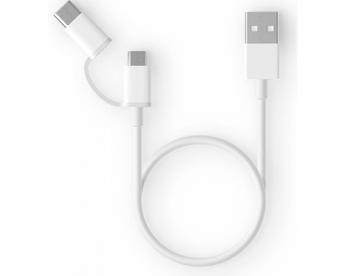 Кабель Xiaomi ZMI 2 in1 USB Type-C/Micro 100см (AL501) белый