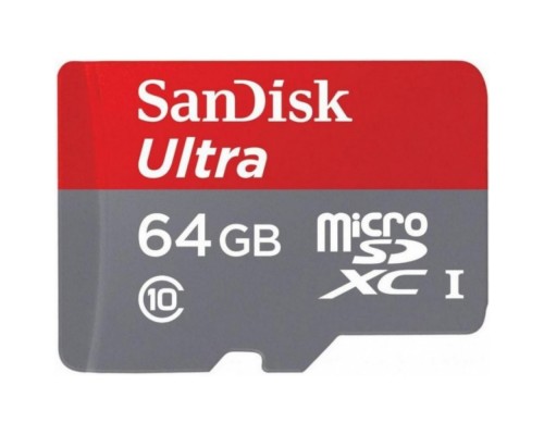 Карта памяти SanDisk Ultra microSDXC 64GB Class 10 UHS-I (80MB/s) без адаптера