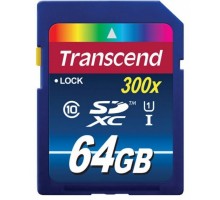 Карта памяти Transcend SDXC 64GB Class 10 UHS-I U1 45/25MB/s, TS64GSDU1