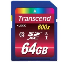 Карта памяти Transcend SDXC 64GB Class 10 UHS-I 90/40MB/s, TS64GSDXC10U1