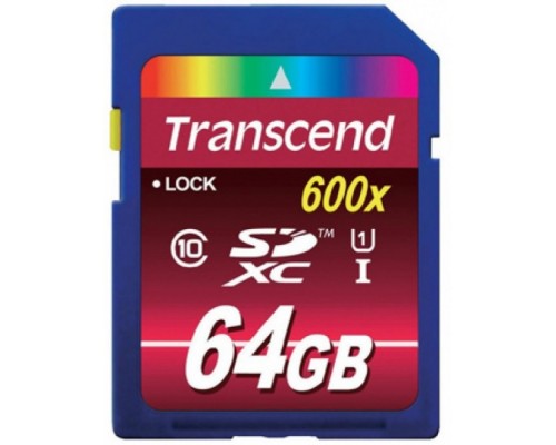 Карта памяти Transcend SDXC 64GB Class 10 UHS-I 90/40MB/s, TS64GSDXC10U1