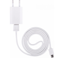 СЗУ адаптер 1 USB 2.1A + Дата-кабель Micro USB 2А (100 см) Smart Charger Suit, белый, Devia