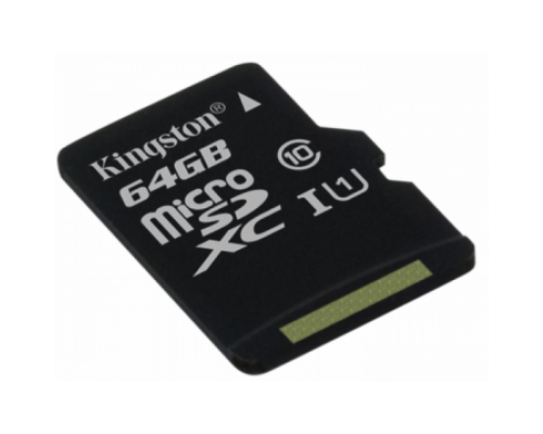 Карта памяти Kingston microSDXC 64GB Class10 UHS-I Canvas Select до 80Mb/s без адаптера