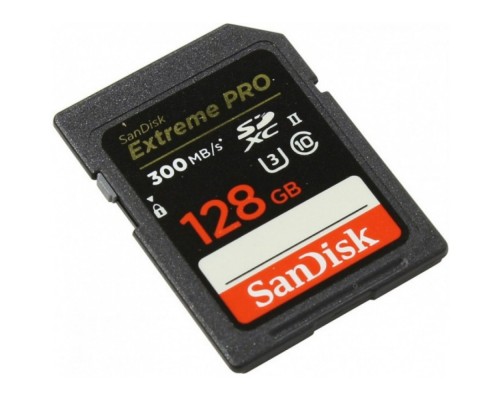 Карта памяти SanDisk Extreme Pro SDXC 128GB Class 10 UHS-II U3 (300/260MB/s)
