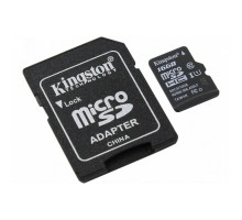 Карта памяти Kingston microSDHC 16GB Class 10 UHS-I Canvas Select до 80MB/s с адаптером