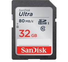 Карта памяти SanDisk Ultra SDHC 32Gb Class 10 UHS-I (80/10 MB/s)