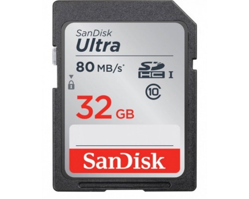Карта памяти SanDisk Ultra SDHC 32Gb Class 10 UHS-I (80/10 MB/s)