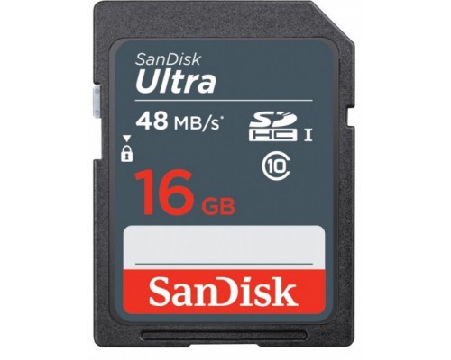 Карта памяти Sandisk Ultra SDHC 16Gb Class 10 UHS-I 48MB/s